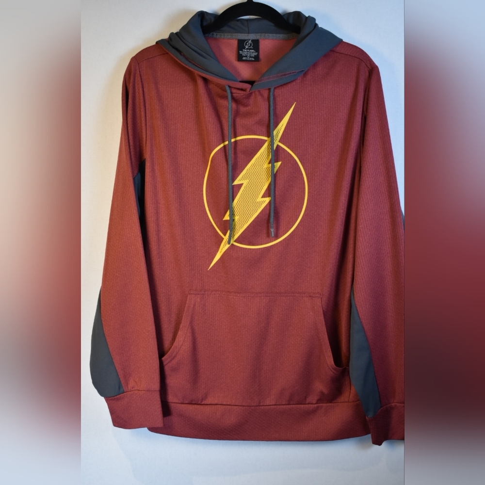 "The Flash" Red and Gray Lightweight Hoodie Size: Medium
